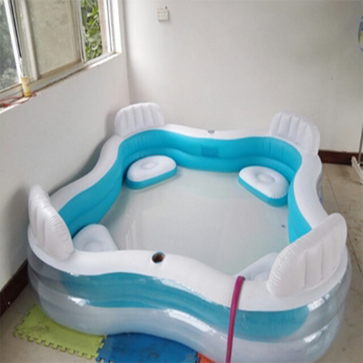 Women Inflatable Lounge Bathtub with Integrated Lounging Areas Bowlift