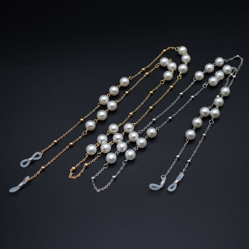 Elegant Pearl Chain Eyewear Holder Bowlift