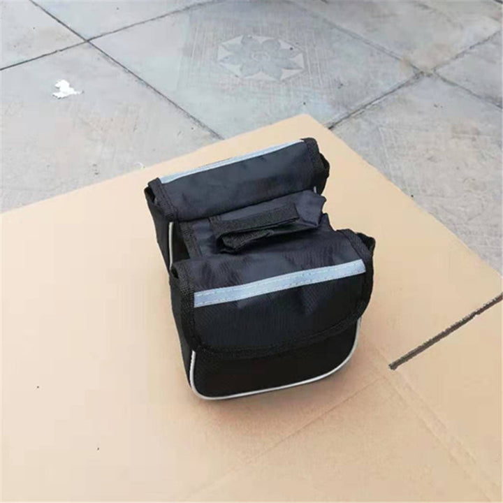compact reflective waterproof bicycle handlebar bag with quick release straps and multi compartment Bowlift