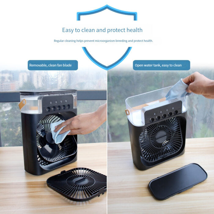 Spray Small Fan Five Hole Humidification Small Refrigeration Air Conditioner Mini Fan Water Cooled Silent Air Cooler | Bowlift