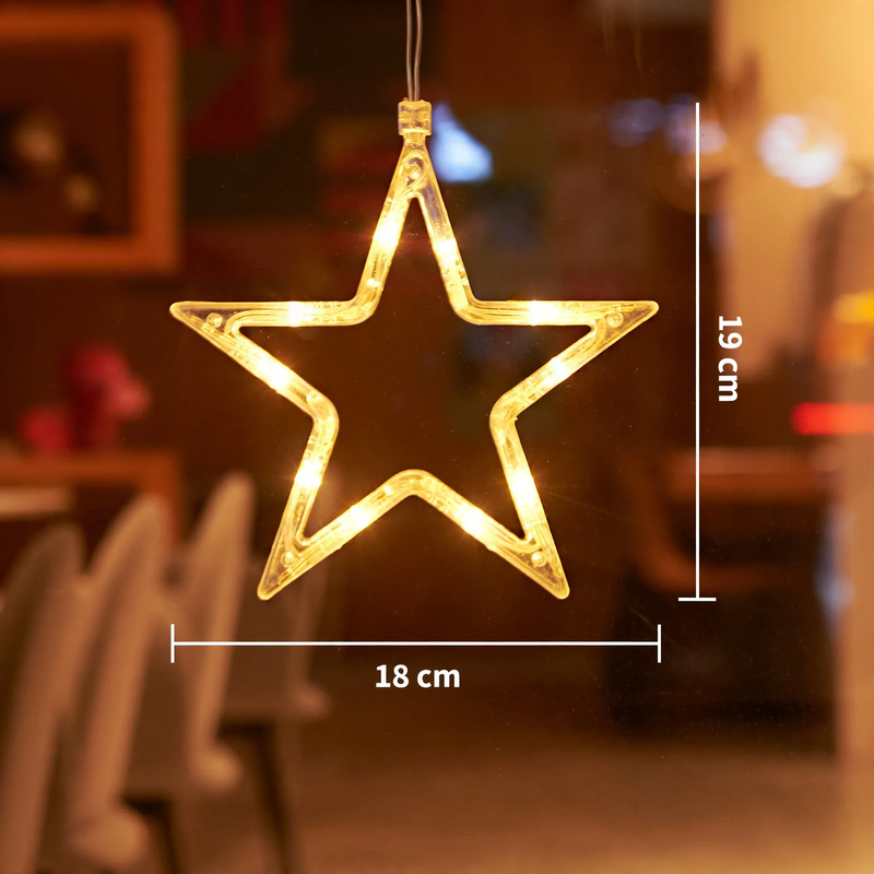 LED window light with suction cup, various designs