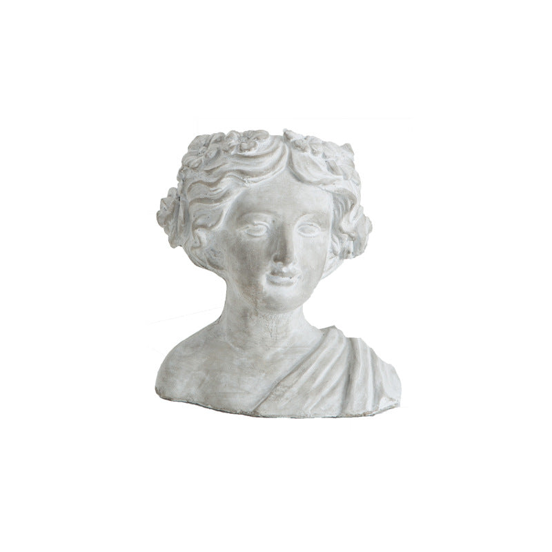 Artistic head sculpture flower pot Bowlift