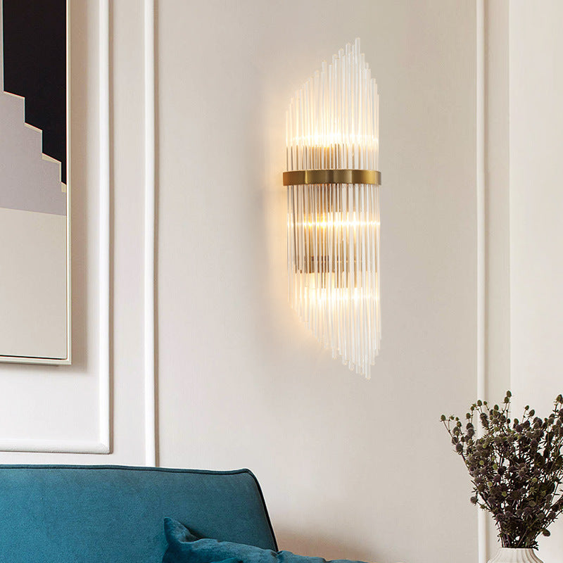 Elegant Crystal Wall Sconce with Artful Design