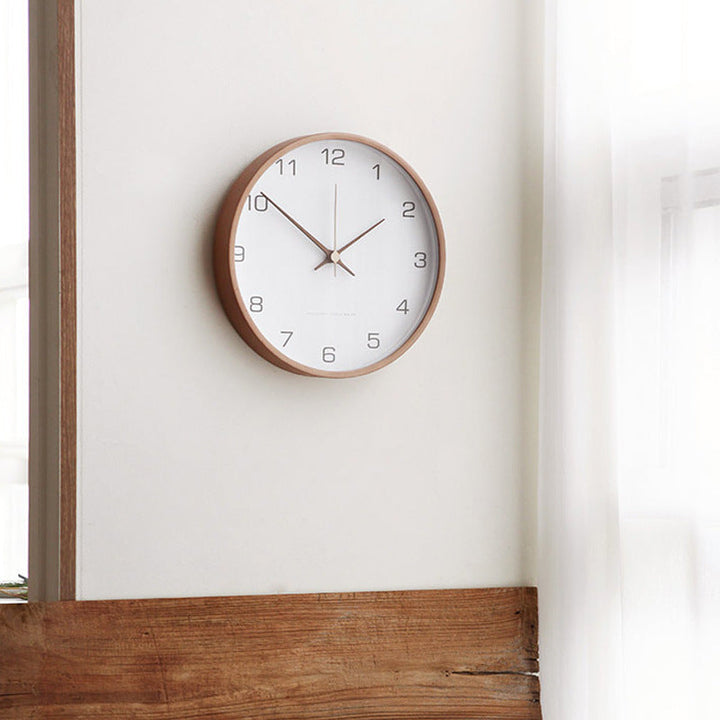 Minimalist Wooden Wall Clock - Silent Analog Clock Made of Solid Wood for Living Room and Bedroom | Bowlift