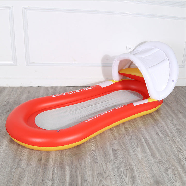 Inflatable Lounge Float with Canopy Bowlift