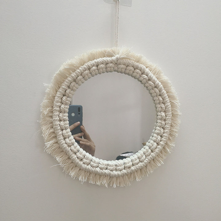 Decorative Macrame Wall Mirror Bowlift