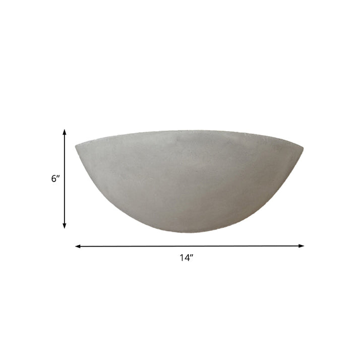 BowLift | Cement Bowl/Cylinder Shade Wall Lighting Modern Style 1 Light Bathroom Wall Light Fixture in Gray