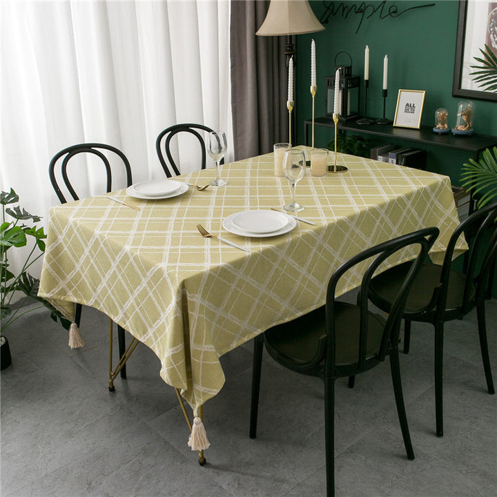 Textured Geometric Pattern Tablecloth