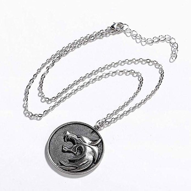 Wolf Emblem Pendant Necklace Bowlift