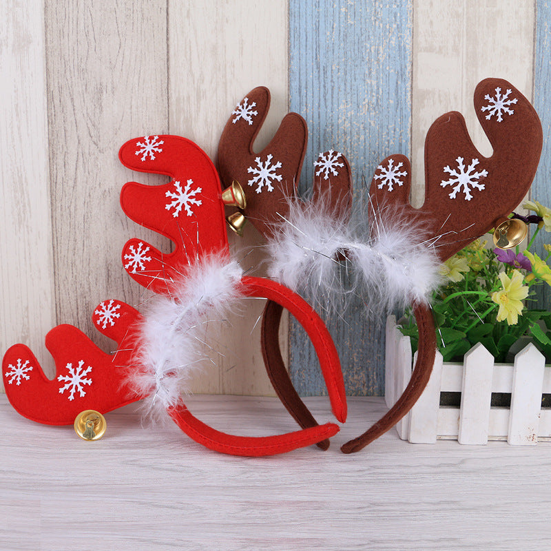 Festive Reindeer Hairband Bowlift