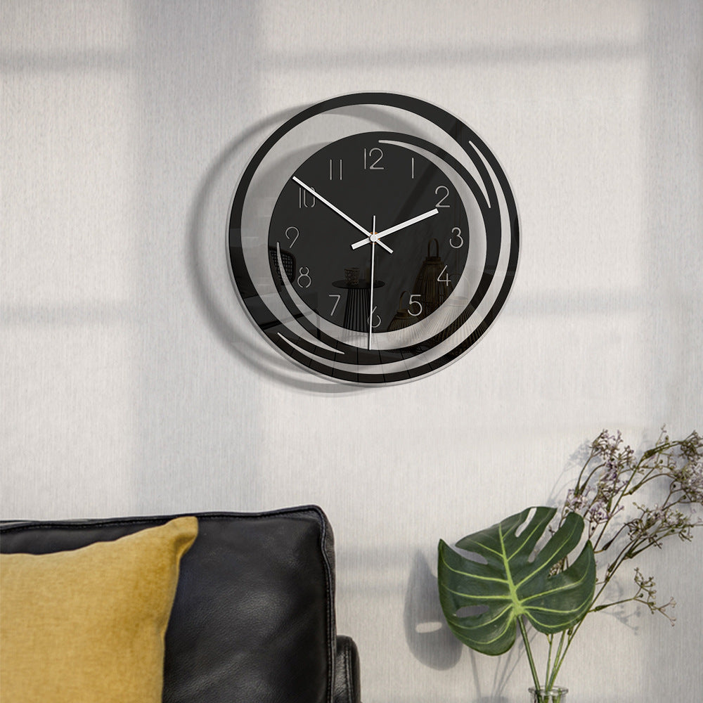 BowLift | Elegant Silent Wall Clock in Acrylic – Modern and Stylish
