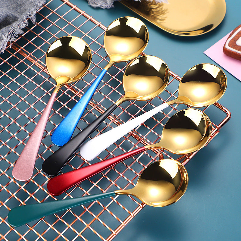 Elegant Dessert Spoon with High-Quality and Non-Slip Grip Design Bowlift