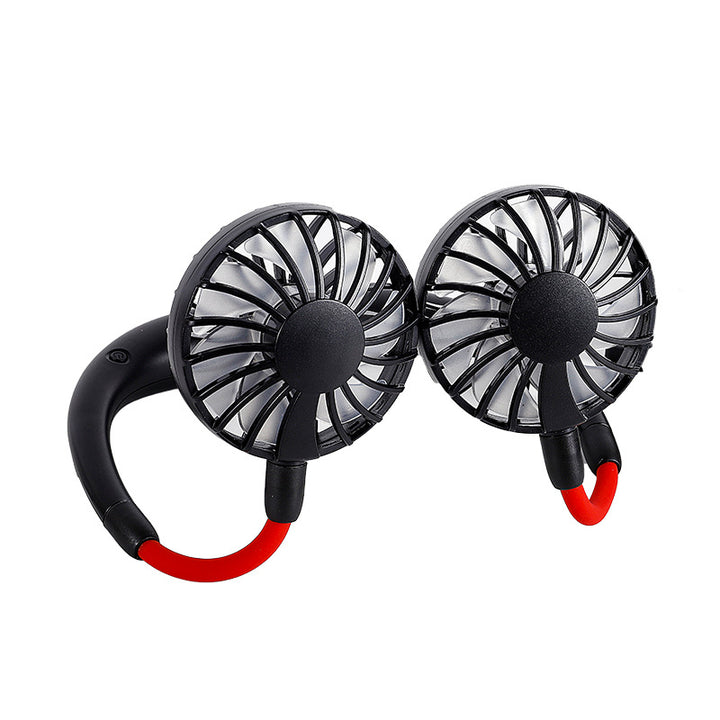 Unisex portable neck fan with dual flexible fans and rechargeable battery Bowlift