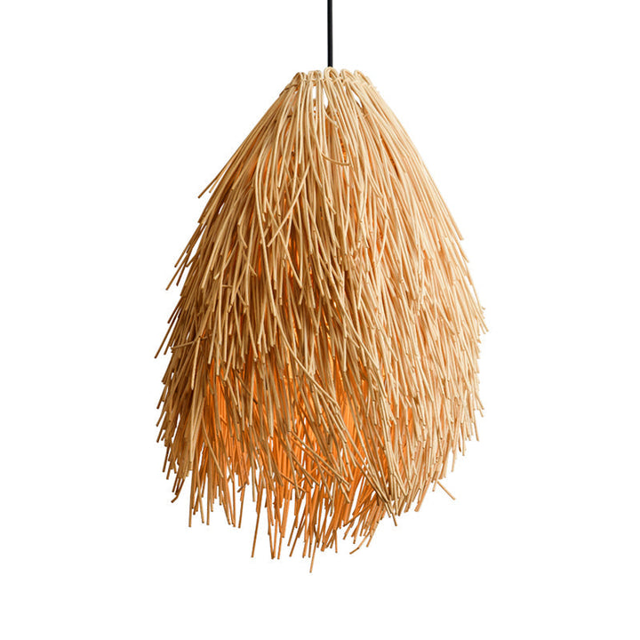 BowLift | RattanGlow Pendant Light - Elegant rattan hanging light with Asian influences