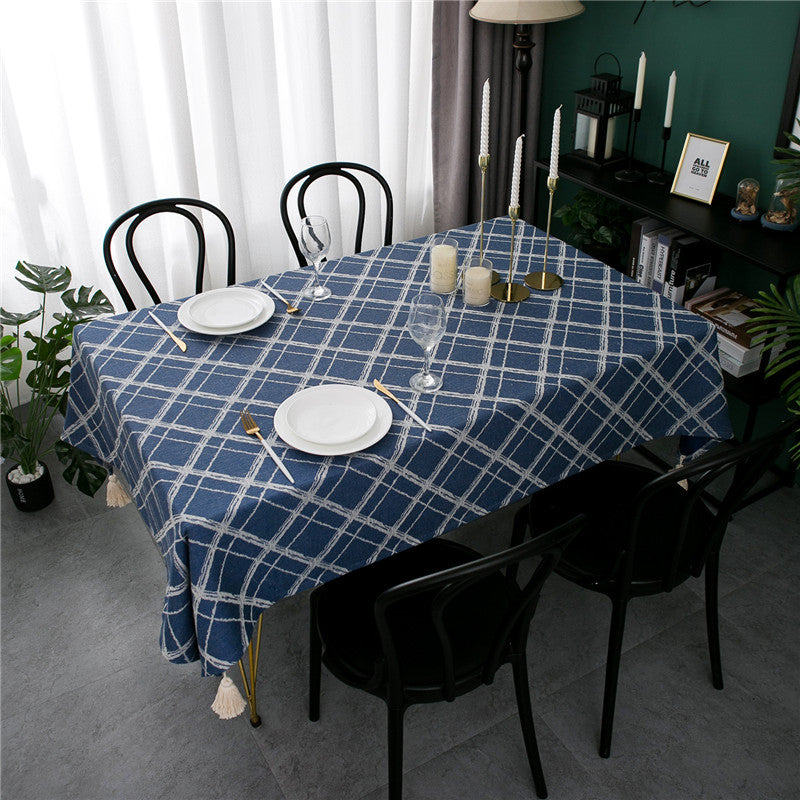Textured Geometric Pattern Tablecloth