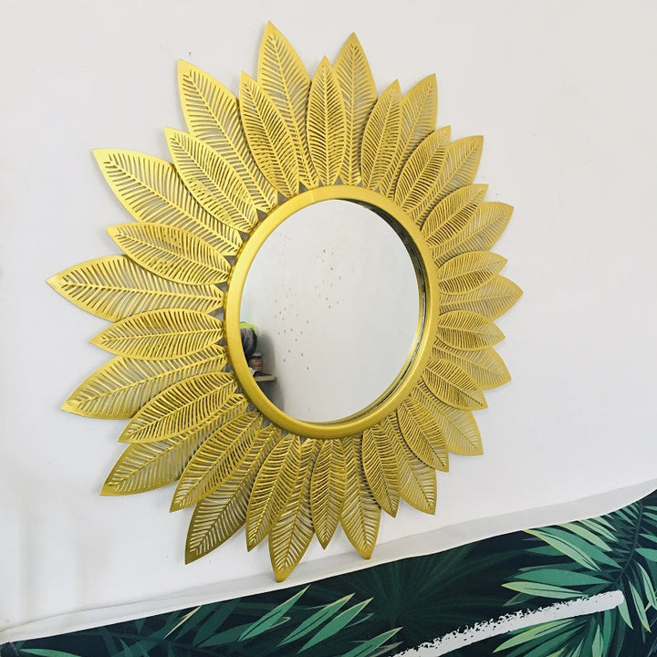 Decorative Round Floral Wall Mirror Bowlift
