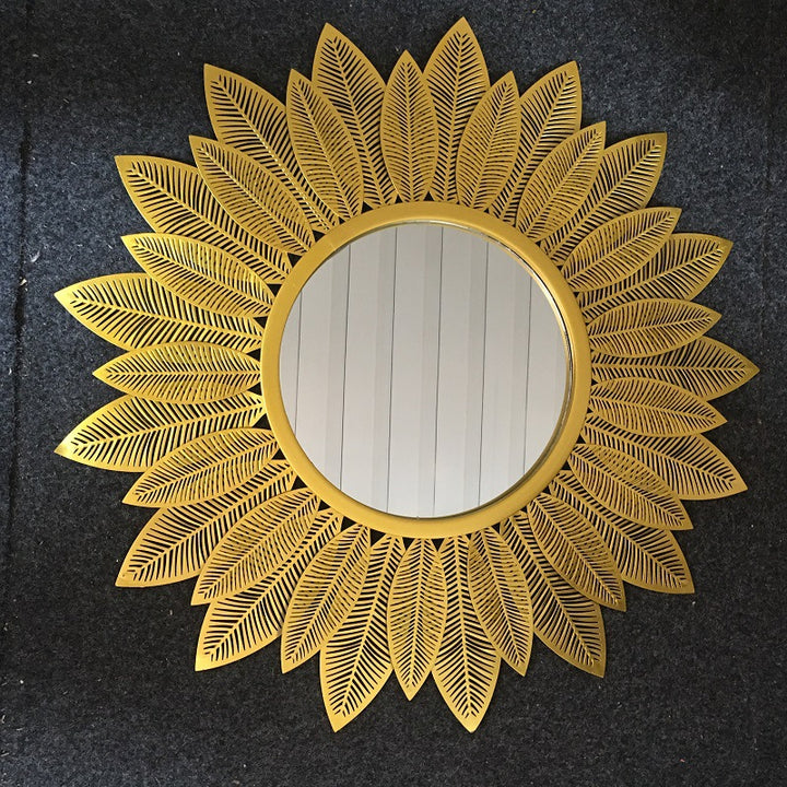 Decorative Round Floral Wall Mirror Bowlift
