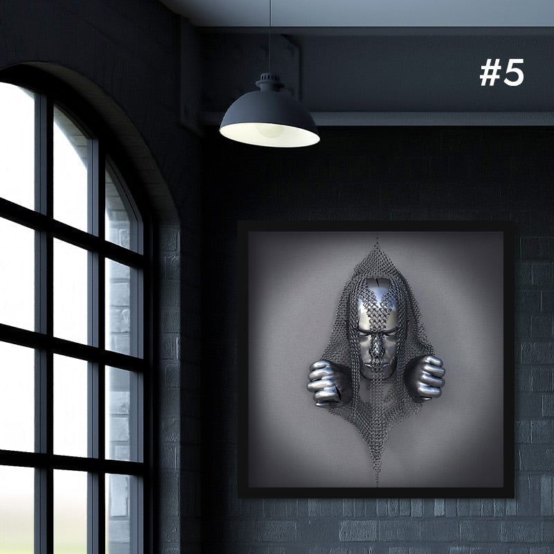 BowLift | Figure statue of metal Art Wall decoration