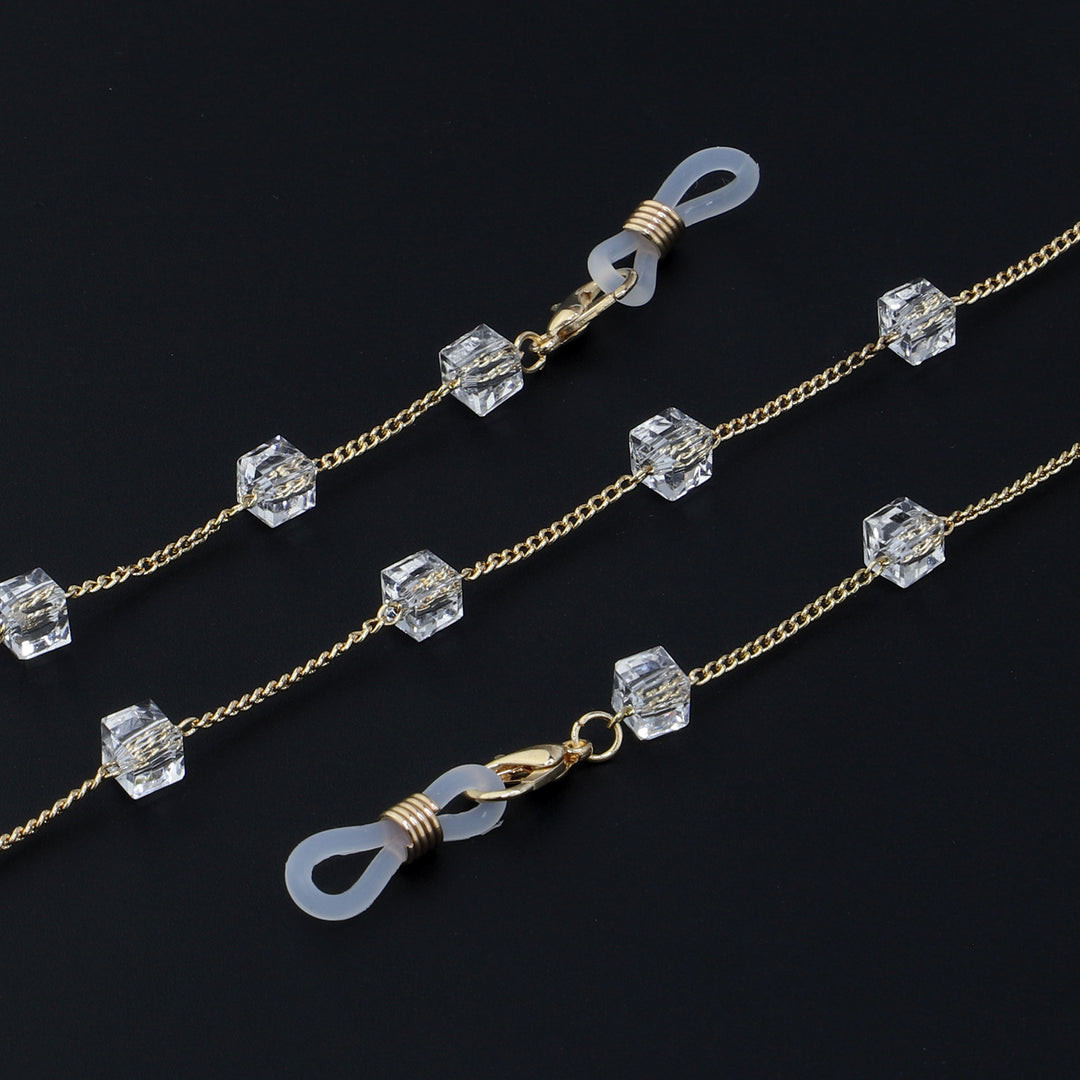 Minimalist Crystal Eyewear Chain Bowlift