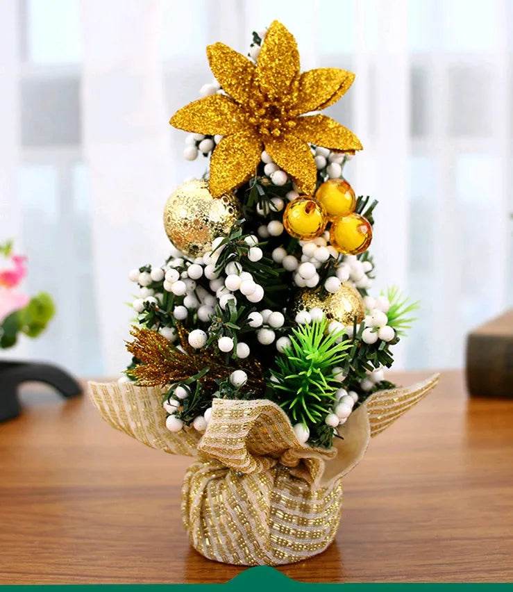 BowLift | Christmas Ornaments Tree 20cm Mini Christmas Decoration Tree Christmas Day Mall Decoration Desktop Ornaments Small Tree