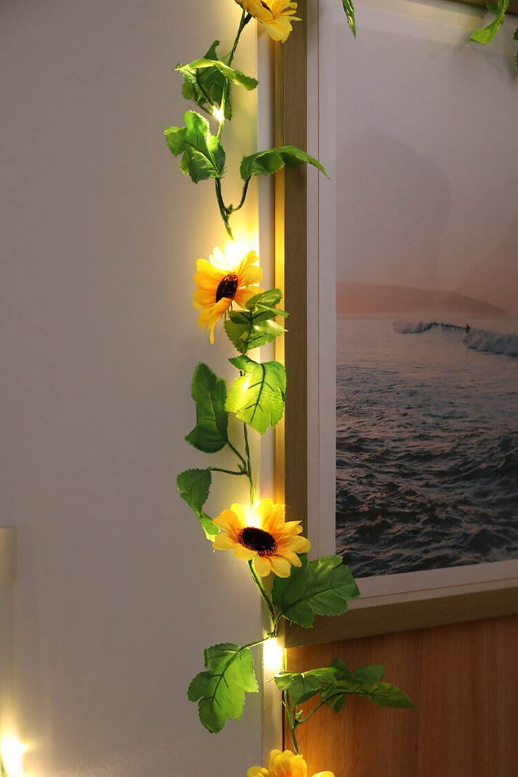 BowLift | Sunflower String Lights Patio Garden Thanksgiving Decorative Battery String Lights