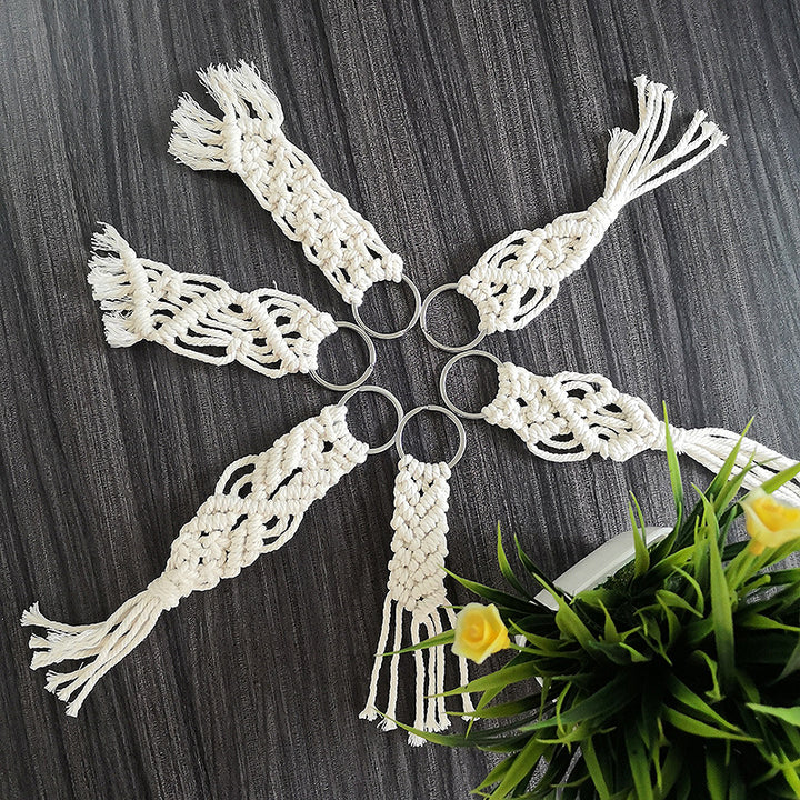 Macrame Keychain Set with Decorative Fringes Bowlift
