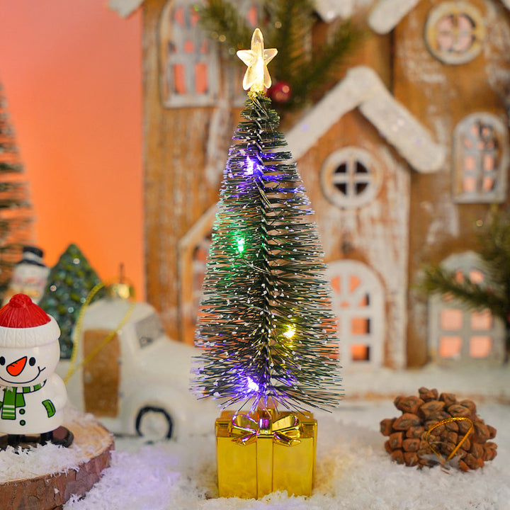 LED Christmas Tree Night Light with Gift Design