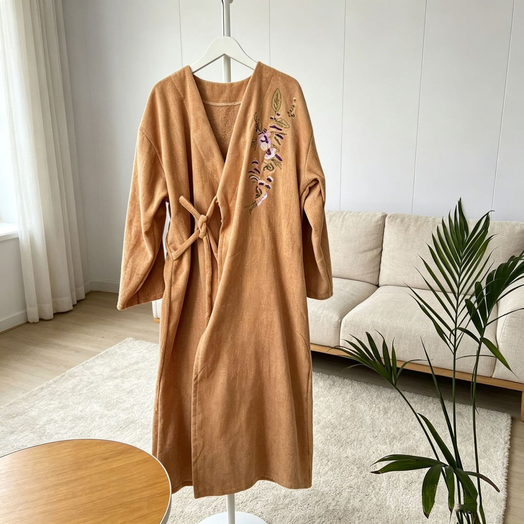 Coral fleece bathrobe for ladies