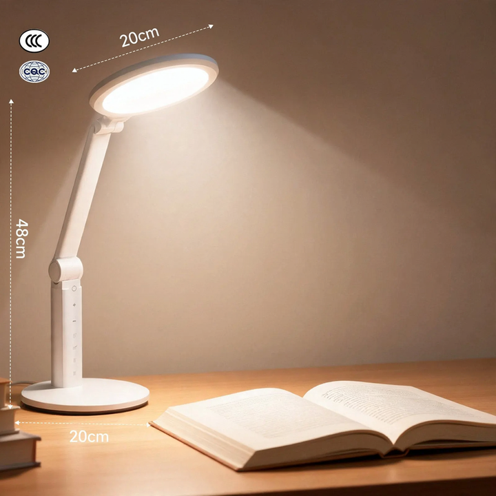 Full-spectrum LED desk lamp with eye protection