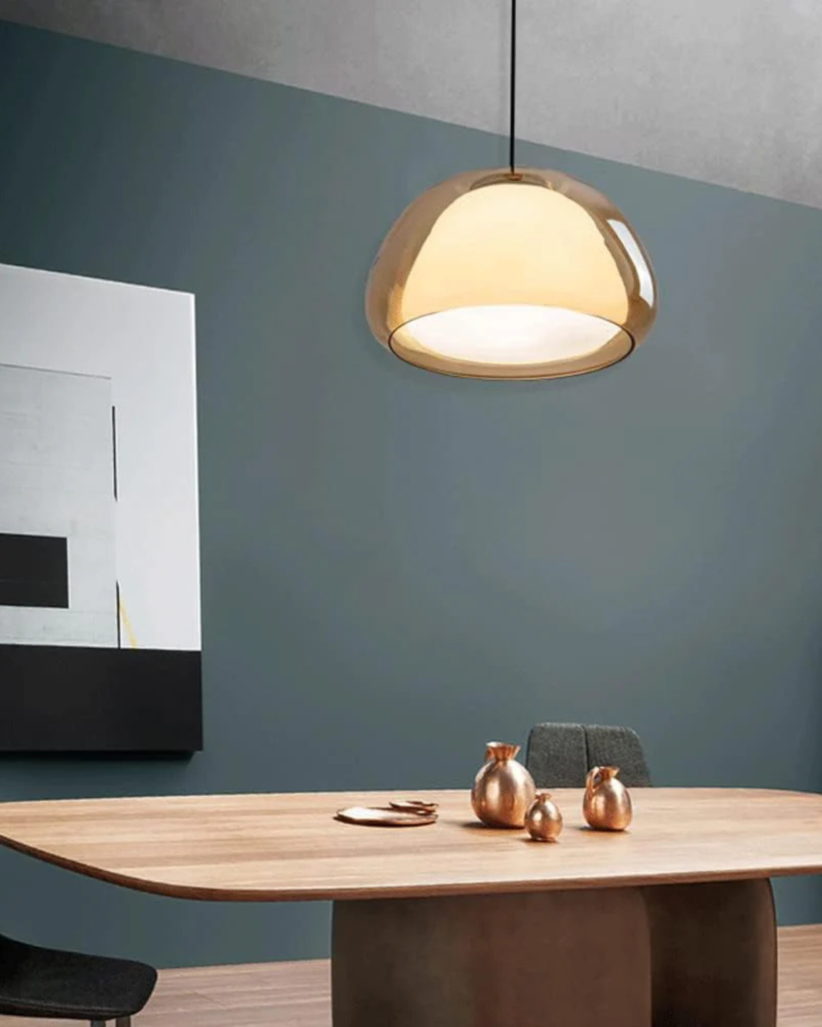 BowLift | Elegant Lamp in the Form of a Glass Dome with Crystal Accent