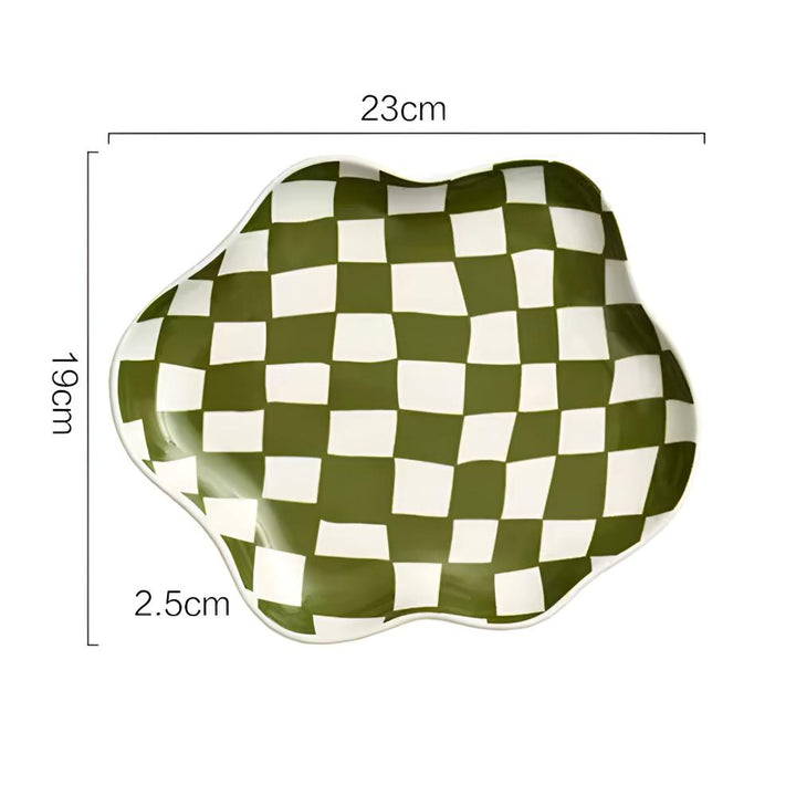 BowLift | Classic Checkered Ceramic Plate