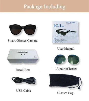 BowLift | Bicycling Glasses WiFi Mini Camera HD 1080P DVR Video Audio Recorder