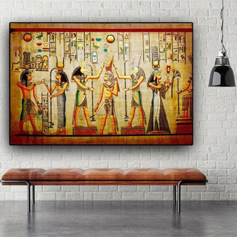 Pharaoh Retro Painting - Canvas Wall Art Painting | Bowlift