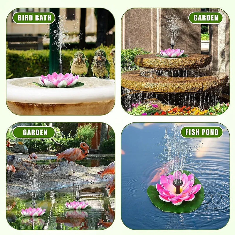 BowLift | Lotus Shaped Solar Fountain Pond Decorative