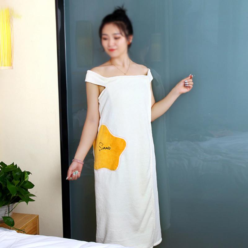 Fleece bathrobes with quick-drying effect for women | Bowlift