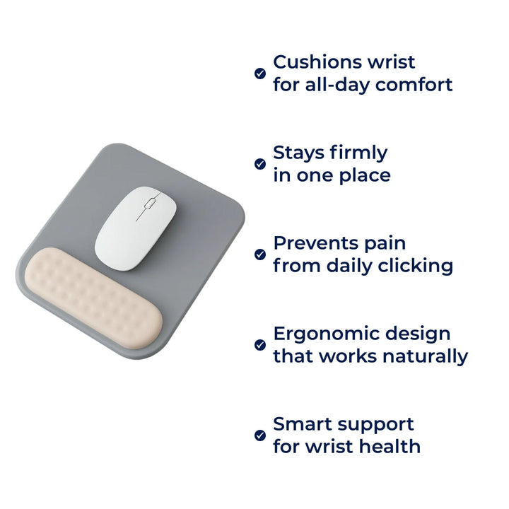 Wrist Support – Silicone Cushioned Anti‑Slip – Relieves Strain – For Long Hours at Office or Gaming Bowlift