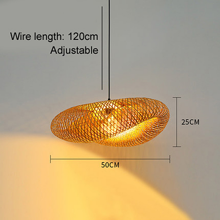 BowLift | Rattan Woven Bamboo - Pendant Light - Led - Light