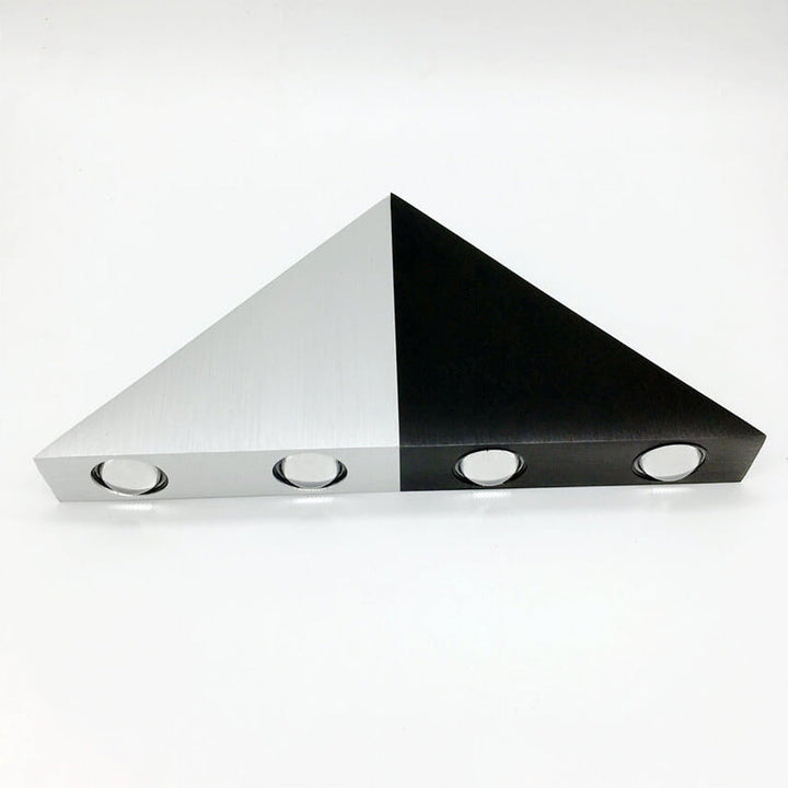 BowLift | TriLumina Prism LED Wall Light | Creative Pyramid Design | Aluminum & Acrylic | Colored Light Options