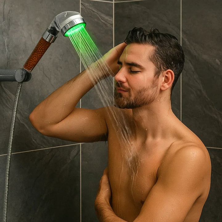 AquaBoost | High‑Pressure Handheld Shower Head – Pressure‑Boost Spray – Low‑Pressure Bowlift