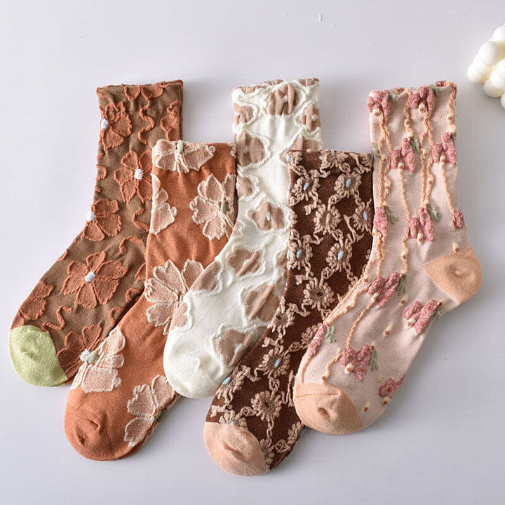 BowLift | Women's Floral Cotton Socks (10 Pairs)