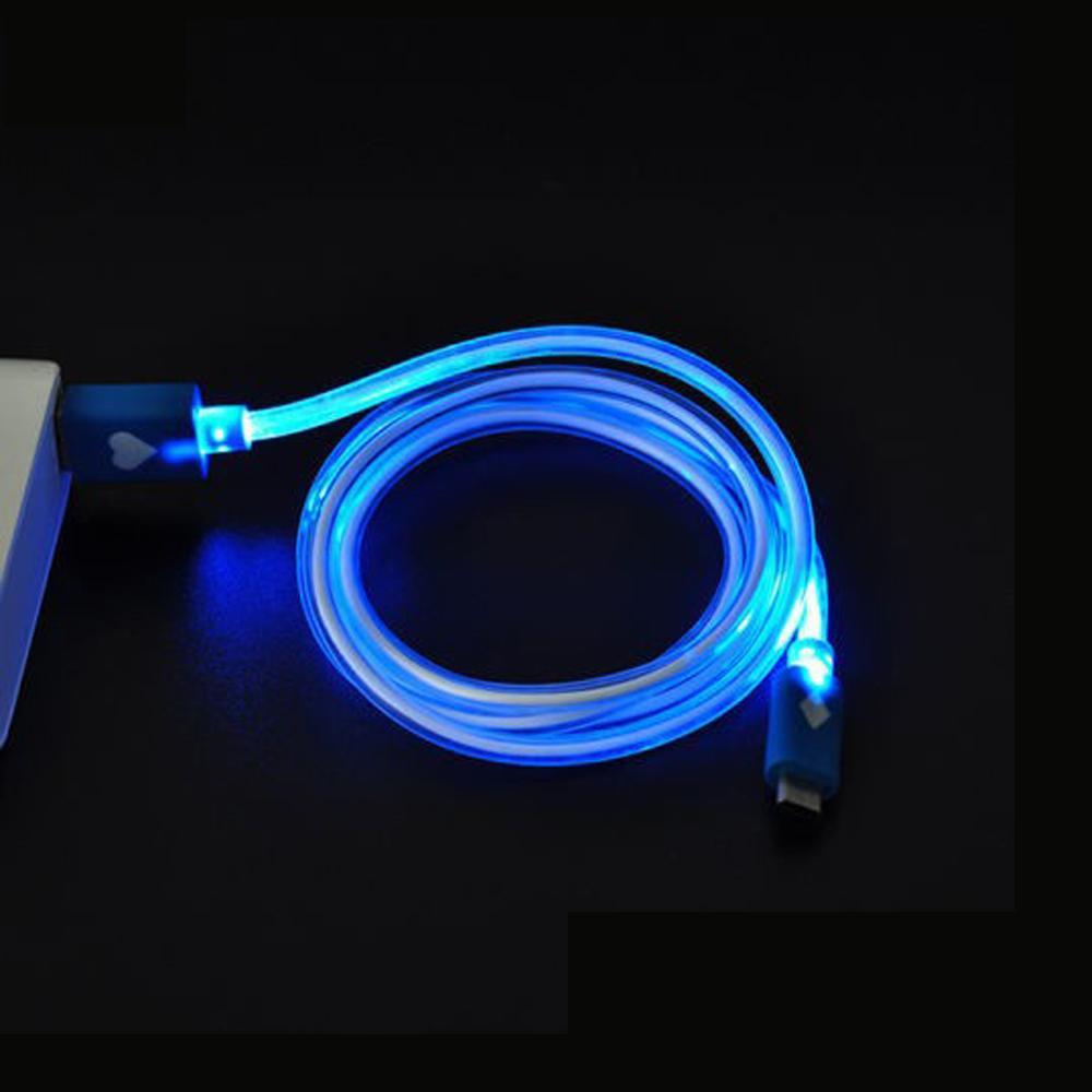BowLift | LED USB Cable - LED Flowing Visible Light Up Luminescent Smart Charge