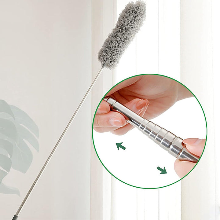 Retractable Washable Curved Microfiber Duster | Bowlift