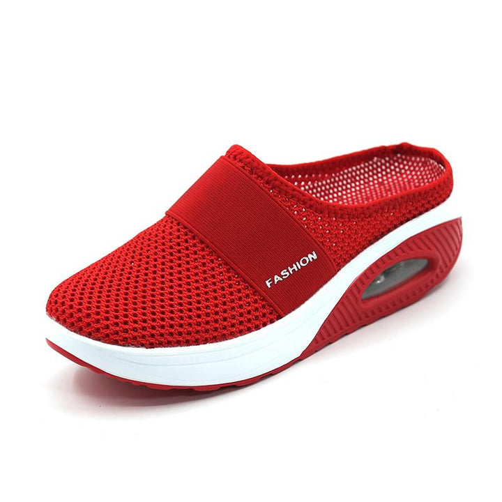 BowLift | Flat Slingback Sandals Made of Mesh