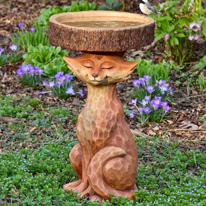 Decorative animal bird feeder made of resin