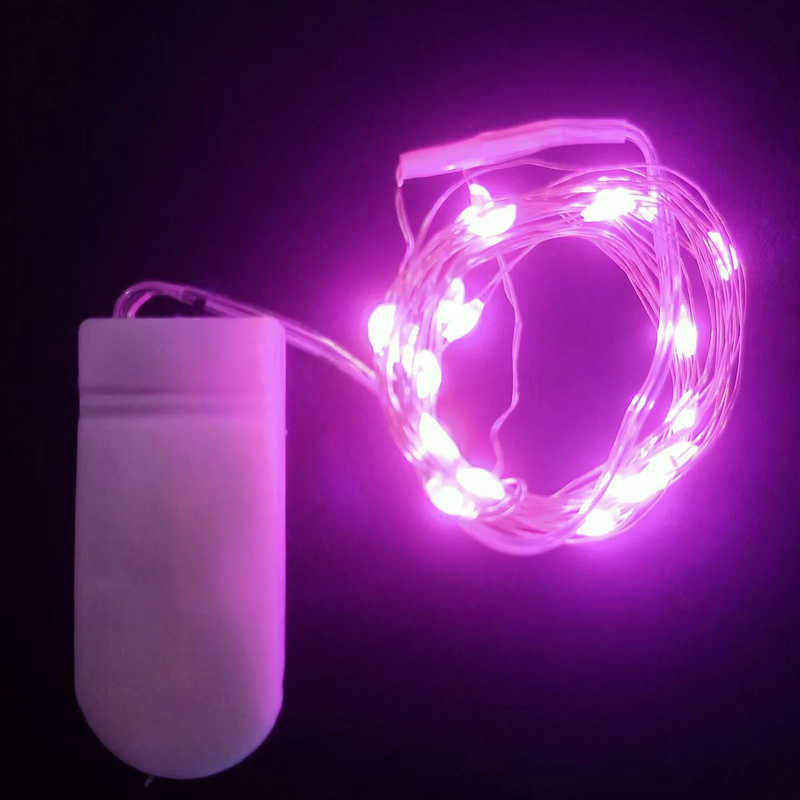 LED Copper Wire String Lights with Button Cell Operation