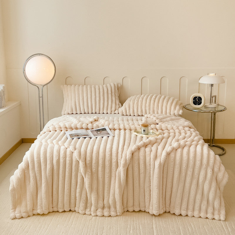 Milk fiber blanket, Nordic style, extra thick