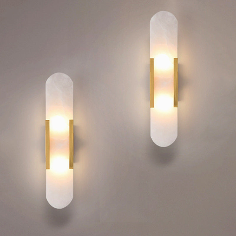 Elegant Alabaster Wall Sconce Light Fixture
