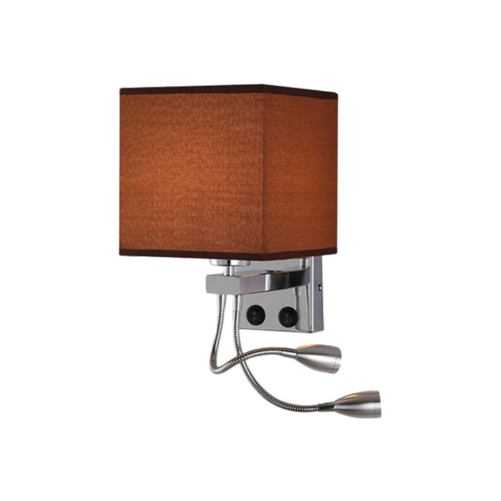 BowLift | White/Black/Beige Cube Wall Lantern Lighting Modernism Fabric 1 Light Wall Mount Light