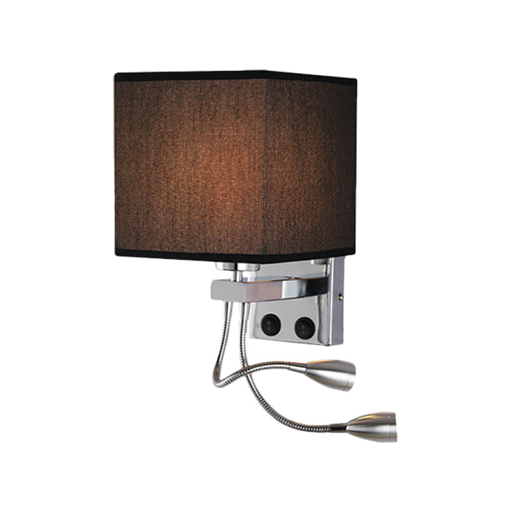 BowLift | White/Black/Beige Cube Wall Lantern Lighting Modernism Fabric 1 Light Wall Mount Light