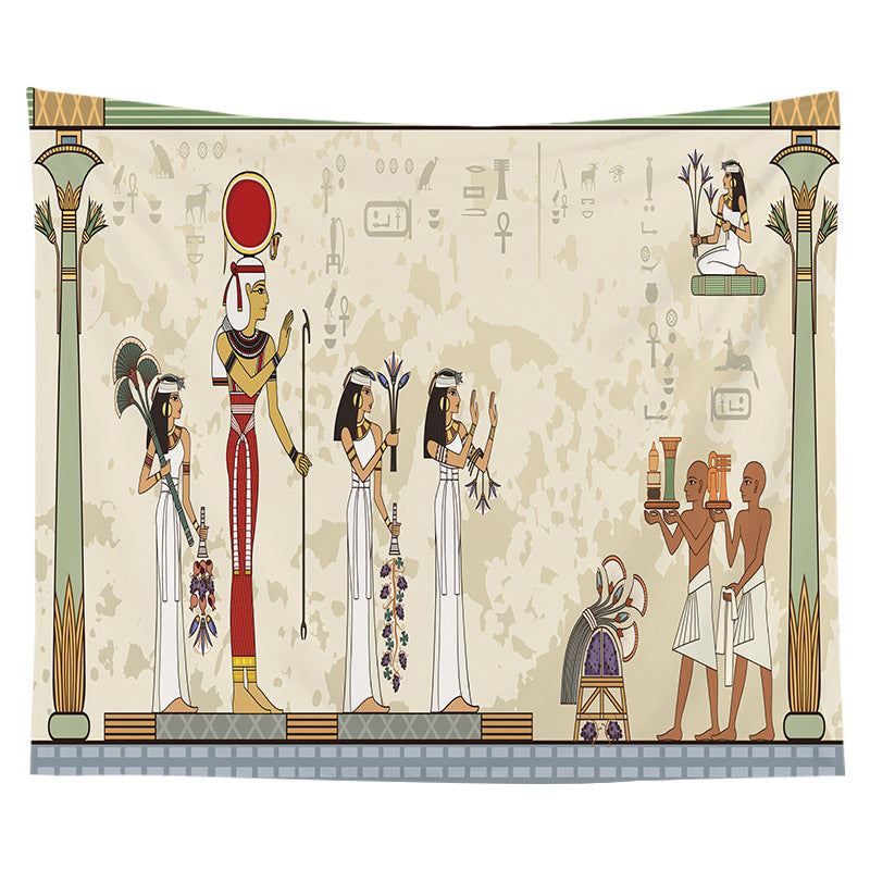 Ancient Egyptian Papyrus-Style Decorative Wall Tapestry